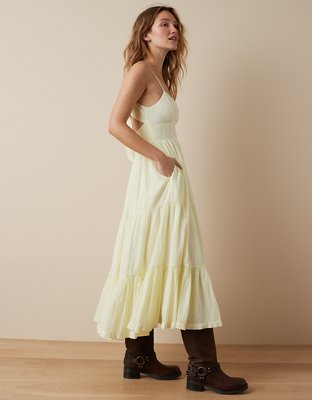 Buy Aerie Flutter Smocked Maxi Dress online