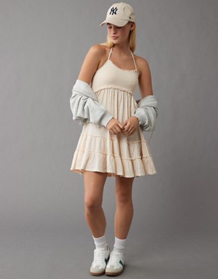 AE Tiered Knit Babydoll Mini Dress