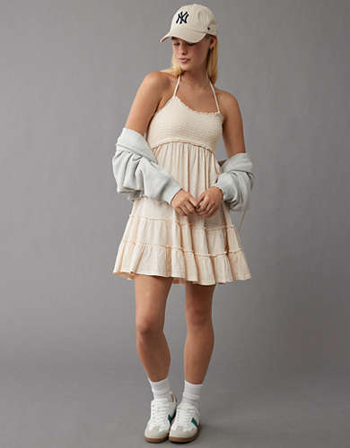 AE Tiered Knit Babydoll Mini Dress