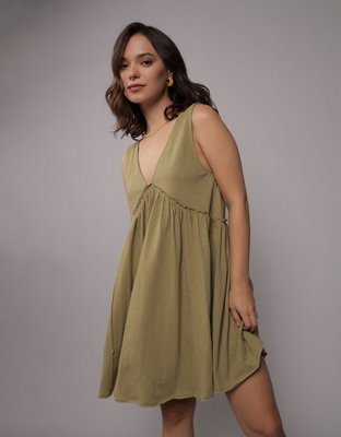 AE Knit V-Neck Swing Mini Dress