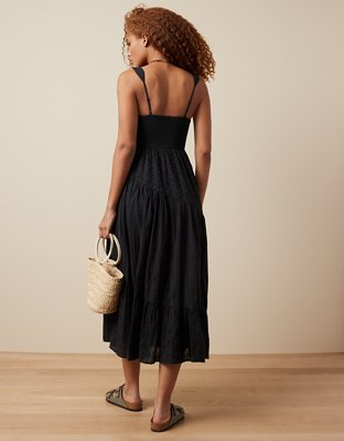 american eagle asymmetrical tiered midi dress AE Asymmetrical Tiered Midi Dress