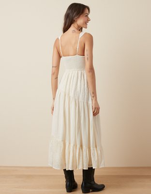 AE Asymmetrical Tiered Midi Dress