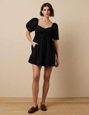 AE Puff Sleeve Sweetheart Babydoll Mini Dress