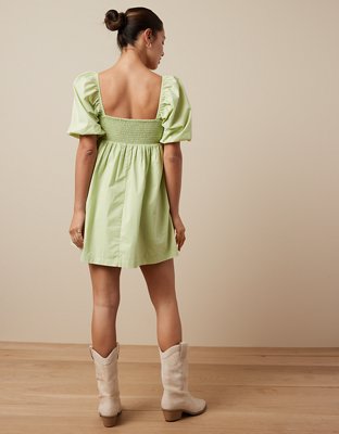 AE Puff Sleeve Sweetheart Babydoll Mini Dress