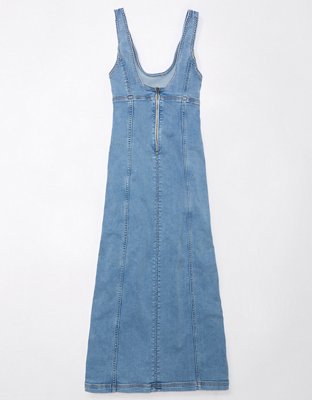 AE Denim Scoop Neck Maxi Dress