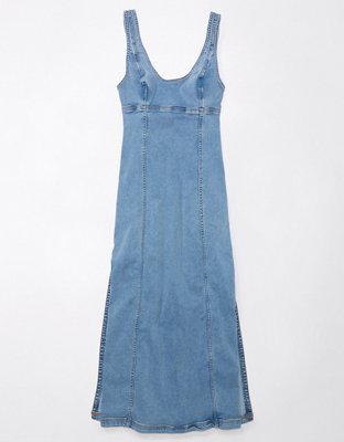 AE Denim Scoop Neck Maxi Dress