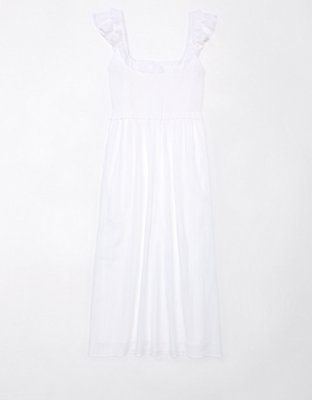 Shop Aerie Flutter Smocked Maxi Dress online