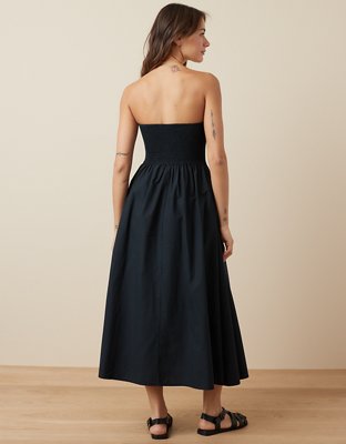 Женские платья American Eagle AE Strapless Ruched Poplin Midi Dress — фото 2