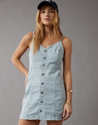AE Railroad Button-Up Mini Dress