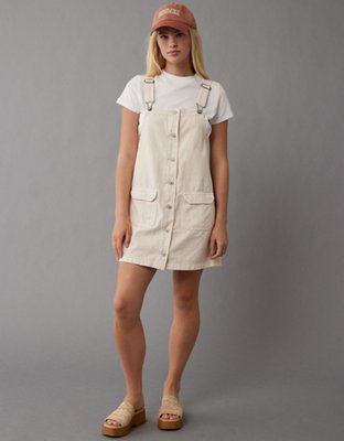 AE Button Up Pinafore Dress