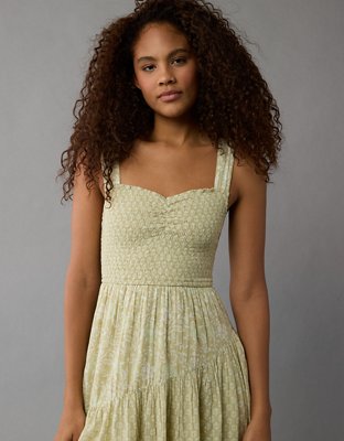 AE Asymmetrical Tiered Midi Dress