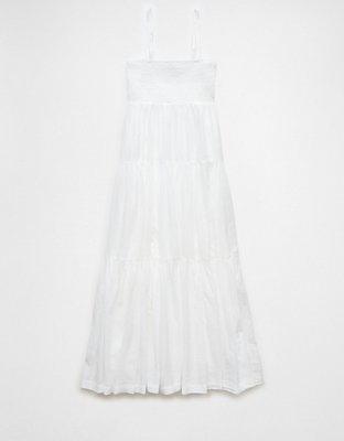 ae smocked tiered babydoll midi dress AE Smocked Babydoll Midi Dress