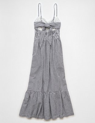 Spring Gingham Smocked Drop Waist Dress