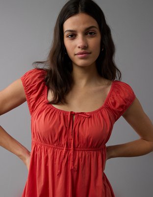 Strips Short Sleeve Babydoll Mini Dress main image 0