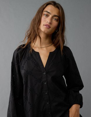 AE Drop Waist Shirt Mini Dress