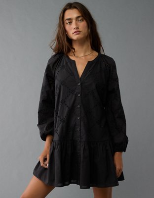 AE Drop Waist Shirt Mini Dress