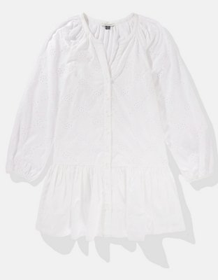 AE Drop Waist Shirt Mini Dress