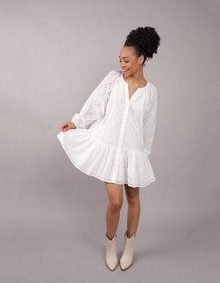 AE Drop Waist Shirt Mini Dress