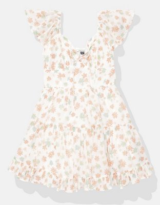 Женские платья American Eagle AE Flutter Sleeve Floral Babydoll Mini Dress — фото 3