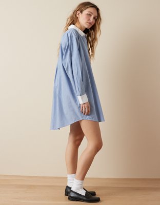 Shop AE Button-Up Midi Shirt Dress online