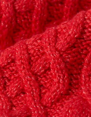 Женские платья American Eagle AE Long-Sleeve Cable Knit Sweater Mini Dress — фото 4