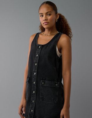 Женские платья American Eagle AE Denim Cargo Pinafore Dress — фото 4