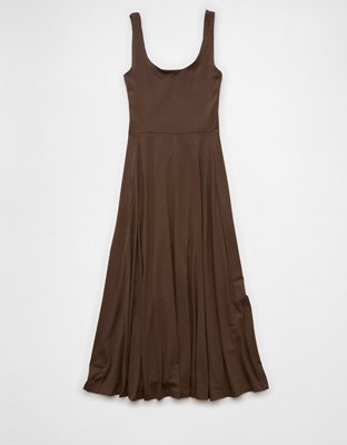 AE Scoop Neck Midi Dress | American Eagle