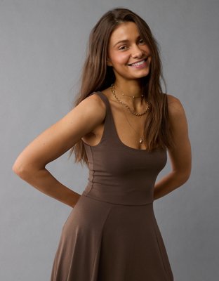AE Scoop Neck Midi Dress