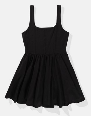AE Vestido Corto Fit & Flare Tejido con Corsé