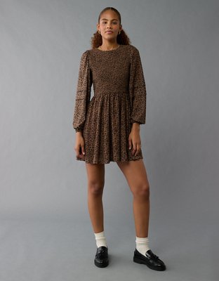 high neck long sleeve short dress Long Sleeve High Neck Tailored Mini Bodycon Dress In Black Woven | EGO US
