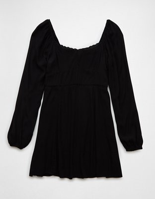 AE Long-Sleeve Fit  Flare Mini Dress