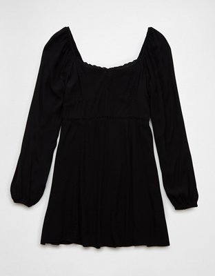 AE Long-Sleeve Fit & Flare Mini Dress