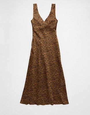 AE Leopard Midi Slip Dress