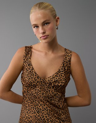 AE Leopard Midi Slip Dress