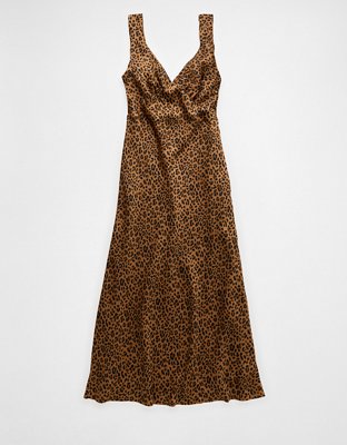 AE Leopard Midi Slip Dress