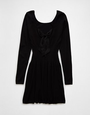 AE Long-Sleeve Ballet Neck Sweater Mini Dress