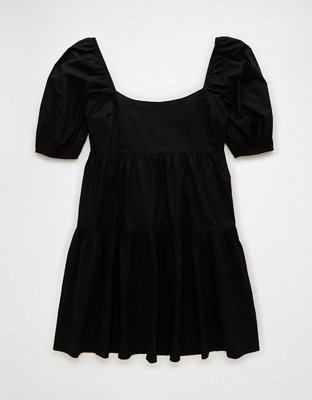 AE Puff Sleeve Tiered Babydoll Mini Dress