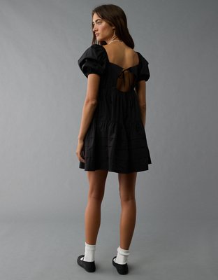 AE Puff Sleeve Tiered Babydoll Mini Dress