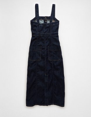 AE Denim Button-Up Midi Dress