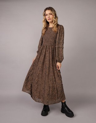 AE Smocked Midi Dress | American Eagle