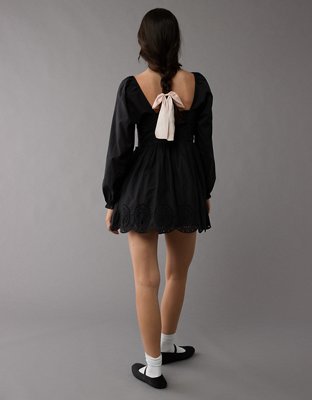 AE Long-Sleeve Sweetheart Mini Dress