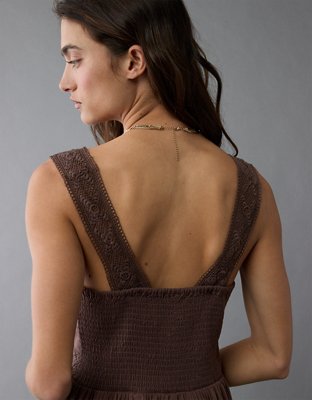 AE Catie Corset Crochet Midi Dress