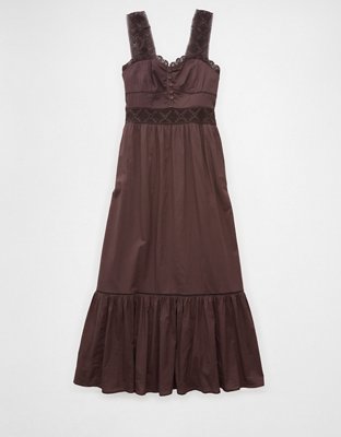 AE Catie Corset Crochet Midi Dress