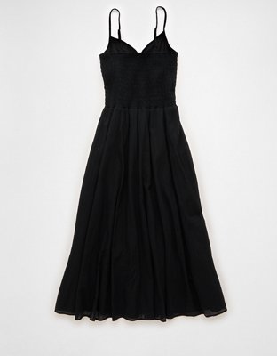 AE V-Neck Smocked Bodice Midi Dress