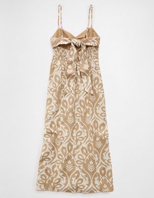 AE Catie Vestido Recto Midi Estampado con Corsé