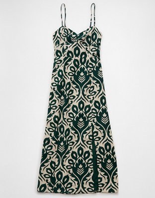 AE Catie Corset Printed Column Midi Dress