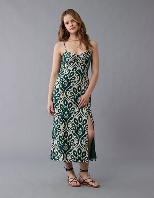 ae catie corset printed column midi dress AE Catie Corset Printed Column Midi Dress