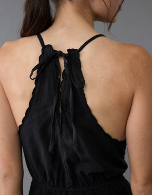 AE V-Neck Embroidered Midi Dress