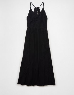 AE V-Neck Embroidered Midi Dress