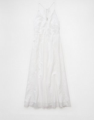 AE V-Neck Embroidered Midi Dress